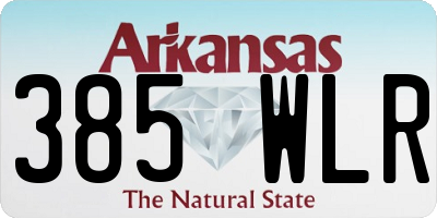 AR license plate 385WLR