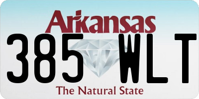 AR license plate 385WLT