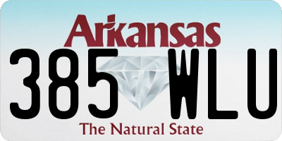 AR license plate 385WLU