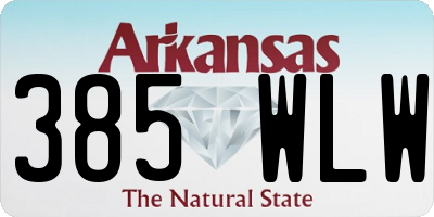 AR license plate 385WLW