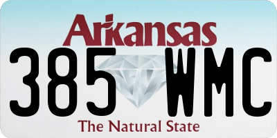 AR license plate 385WMC