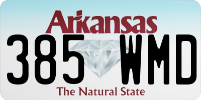 AR license plate 385WMD