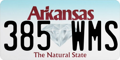 AR license plate 385WMS