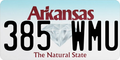 AR license plate 385WMU