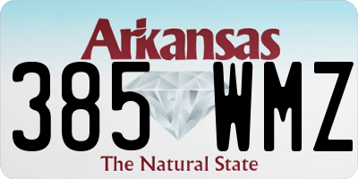 AR license plate 385WMZ