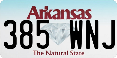 AR license plate 385WNJ