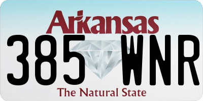 AR license plate 385WNR