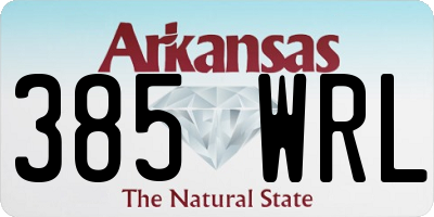 AR license plate 385WRL