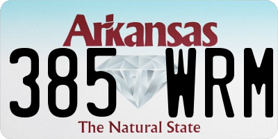 AR license plate 385WRM