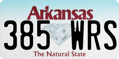 AR license plate 385WRS