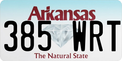 AR license plate 385WRT