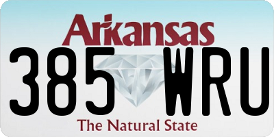 AR license plate 385WRU