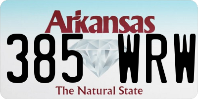 AR license plate 385WRW