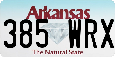 AR license plate 385WRX