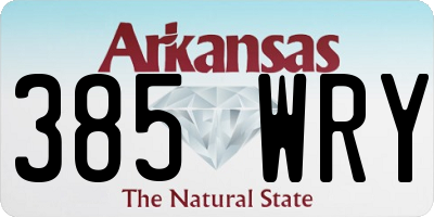 AR license plate 385WRY