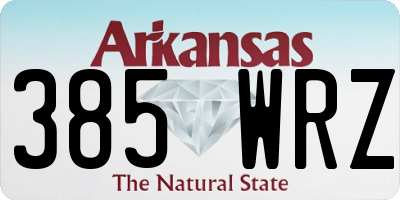 AR license plate 385WRZ