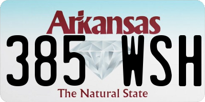 AR license plate 385WSH