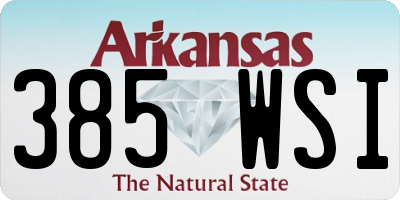 AR license plate 385WSI