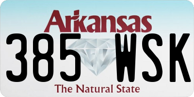 AR license plate 385WSK