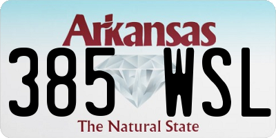 AR license plate 385WSL