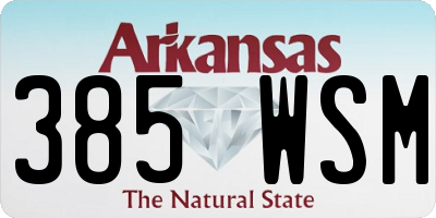 AR license plate 385WSM