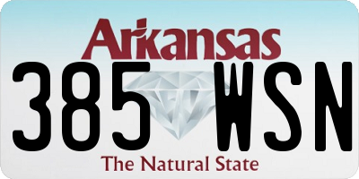 AR license plate 385WSN