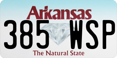 AR license plate 385WSP