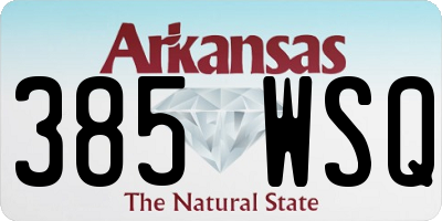 AR license plate 385WSQ