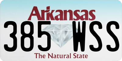 AR license plate 385WSS