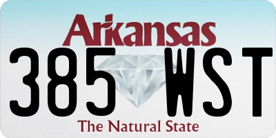 AR license plate 385WST