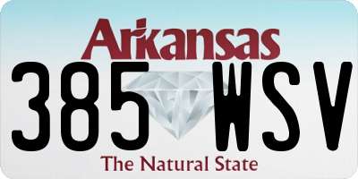 AR license plate 385WSV