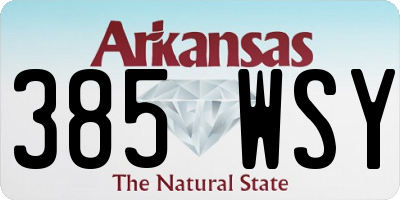 AR license plate 385WSY