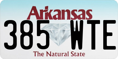 AR license plate 385WTE