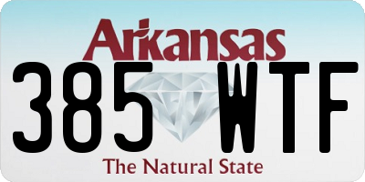 AR license plate 385WTF