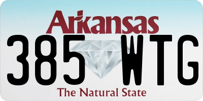 AR license plate 385WTG