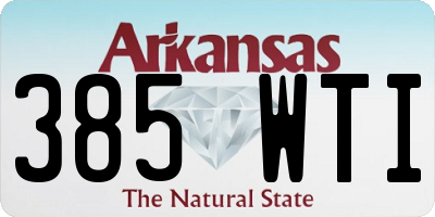 AR license plate 385WTI