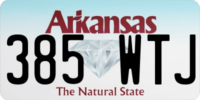 AR license plate 385WTJ