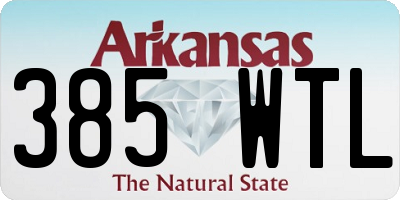 AR license plate 385WTL