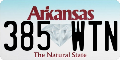 AR license plate 385WTN