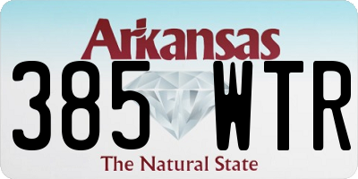 AR license plate 385WTR