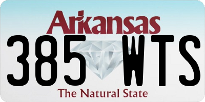 AR license plate 385WTS