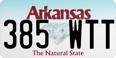 AR license plate 385WTT
