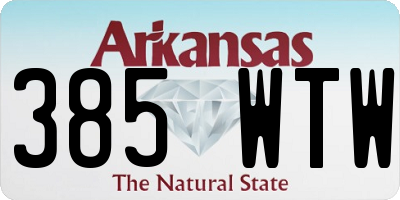 AR license plate 385WTW