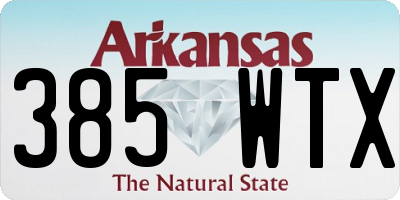 AR license plate 385WTX