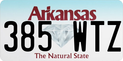 AR license plate 385WTZ