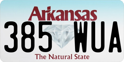 AR license plate 385WUA