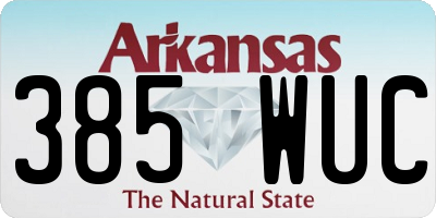 AR license plate 385WUC