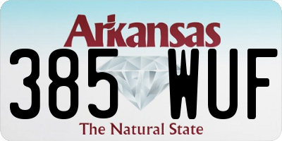 AR license plate 385WUF