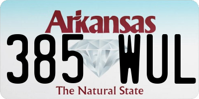AR license plate 385WUL