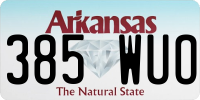 AR license plate 385WUO